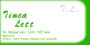 timea lett business card